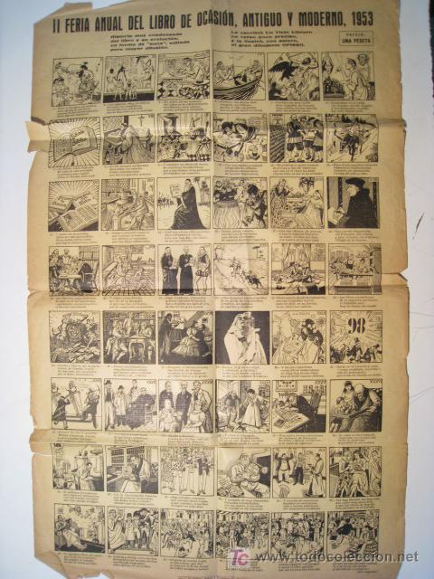 Carteles espect&aacute;culos: AUCA II FERIA INTERNACIONAL LIBRO - 1953 - Foto 1