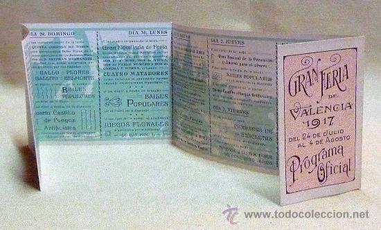 Carteles espect&aacute;culos: PROGRAMA OFICIAL, GRAN FERIA DE VALENCIA 1917 - Foto 4