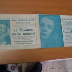 Carteles Espectáculos: CARTEL TEATRO PRINCIPAL 1948 ALICANTE. Lote 25312881