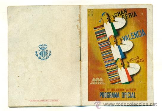 Carteles espect&aacute;culos: PROGRAMA OFICIAL GRAN FERIA DE VALENCIA 1948 - - Foto 1