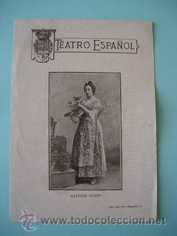 Carteles espect&aacute;culos: TEATRO ESPA&Ntilde;OL , MATILDE BUENO , 1902 - Foto 1