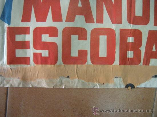 Carteles espect&aacute;culos: GRAN CARTEL MANOLO ESCOBAR, A&Ntilde;O 1966 - Foto 6