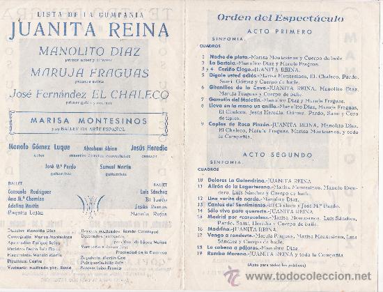 Carteles espect&aacute;culos: juanita reina 1981 - Foto 2