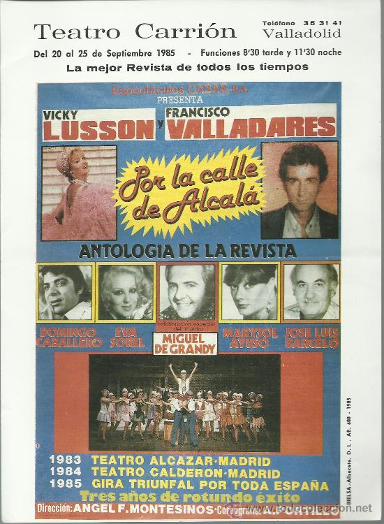 Carteles espect&aacute;culos: PROGRAMA DE LA REVISTA DE LA ANTOLOGIA DE LA REVISTA 1985 - Foto 1