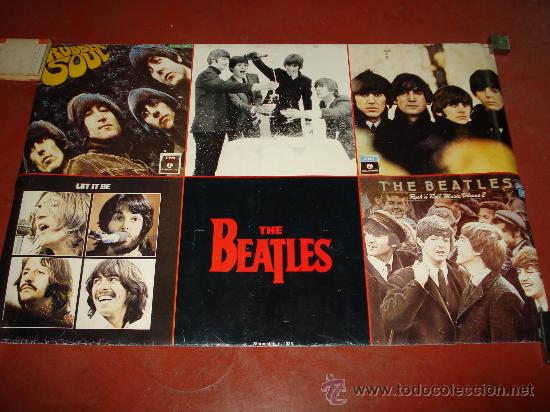 Carteles espect&aacute;culos: Antiguo Cartel Poster de  THE BEATLES . - Foto 1