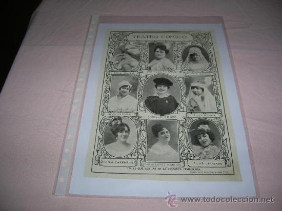 Carteles espect&aacute;culos: Anuncio de Teatro c&oacute;mico,de hoja de revista - Foto 1