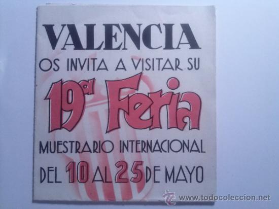 Carteles espect&aacute;culos: DOS PROGRAMAS FERIA MUESTRARIO INTERNACIONAL DE VALENCIA. 1935 Y 1936 - Foto 1