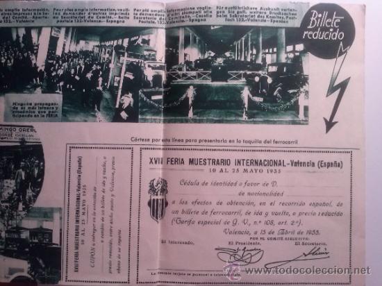 Carteles espect&aacute;culos: DOS PROGRAMAS FERIA MUESTRARIO INTERNACIONAL DE VALENCIA. 1935 Y 1936 - Foto 4