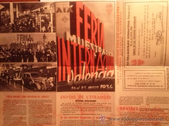 Carteles espect&aacute;culos: DOS PROGRAMAS FERIA MUESTRARIO INTERNACIONAL DE VALENCIA. 1935 Y 1936 - Foto 3