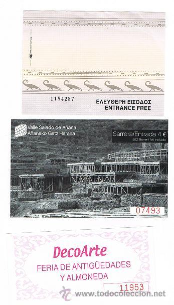 Carteles espect&aacute;culos: ENTRADA FERIA DE ANTIGUEDADES Y ALMONEDA - Foto 1
