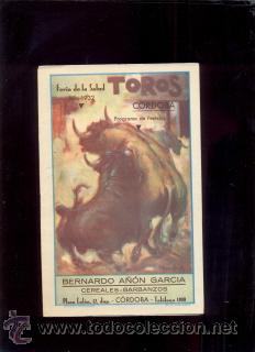 Carteles espect&aacute;culos: Toros C&oacute;rdoba Feria de la Salud a&ntilde;o 1932 Programa de festejos - Foto 1