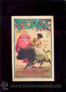 Carteles espect&aacute;culos: Toros C&oacute;rdoba Feria de la Salud a&ntilde;o 1932 Programa de festejos - Foto 1