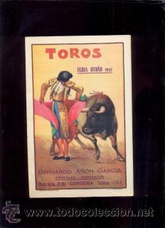 Carteles espect&aacute;culos: Toros C&oacute;rdoba Feria Oto&ntilde;o 1932 Programa de festejos - Foto 1