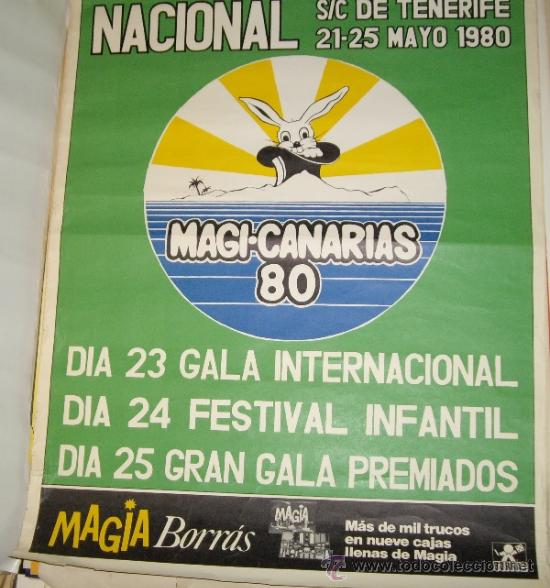 Carteles espect&aacute;culos: MAGI CANARIAS MAGIA BORRAS 1980 - Foto 3