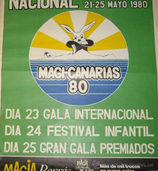 Carteles espect&aacute;culos: MAGI CANARIAS MAGIA BORRAS 1980 - Foto 2