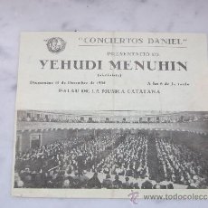 Carteles Espectáculos: YEHUDI MENUHIN CARTEL DE MANO 1935