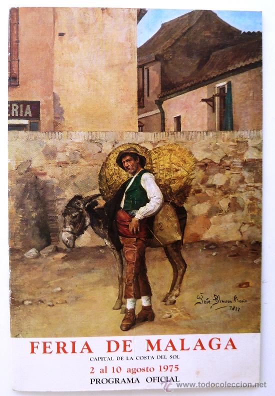 Carteles espect&aacute;culos: PROGRAMA OFICIAL FERIA DE MALAGA 1975. - Foto 1