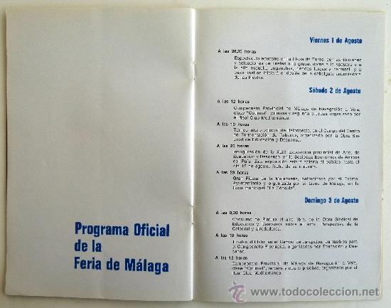 Carteles espect&aacute;culos: PROGRAMA OFICIAL FERIA DE MALAGA 1975. - Foto 5