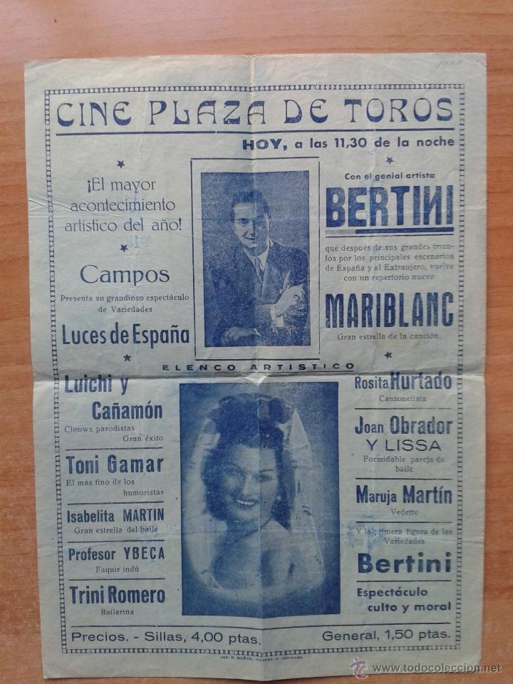 Carteles espect&aacute;culos: cine plaza de toros ...luces de espa&ntilde;a - Foto 1