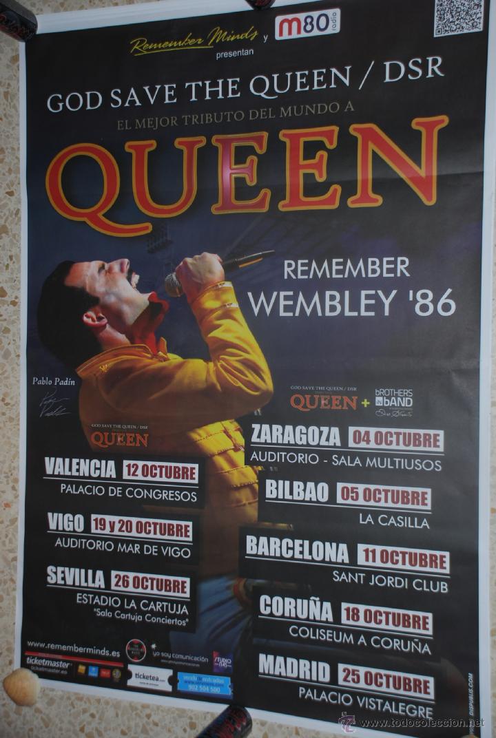 Carteles espect&aacute;culos: GOD SAVE THE QUEEN CARTEL 100x140CM APROX. - Foto 1