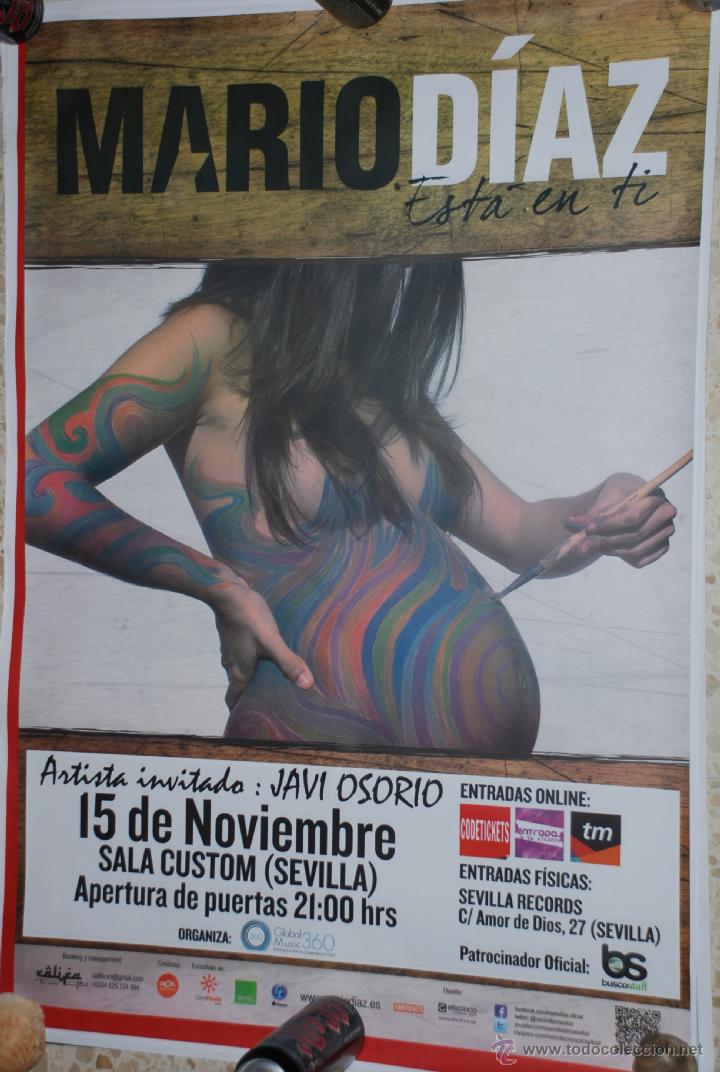 Carteles espect&aacute;culos: MARIO DIAZ CARTEL 70X100CM. APROX. - Foto 1