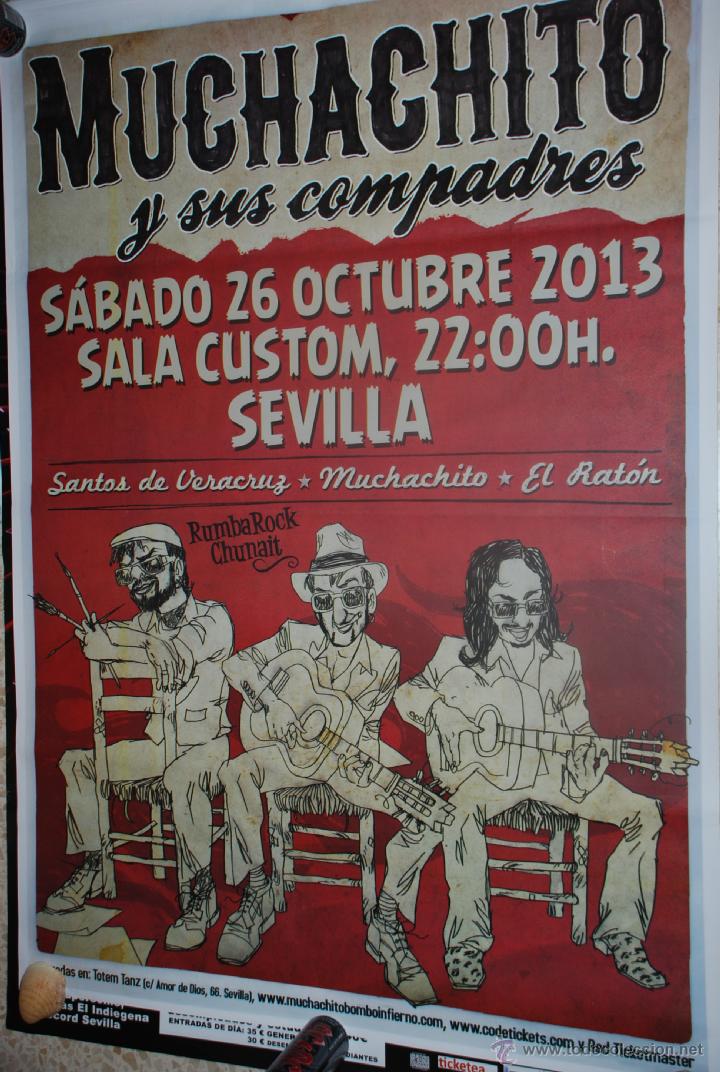 Carteles espect&aacute;culos: MUCHACHITO Y SUS COMPADRES CARTEL 100X140CM. APROX. - Foto 1