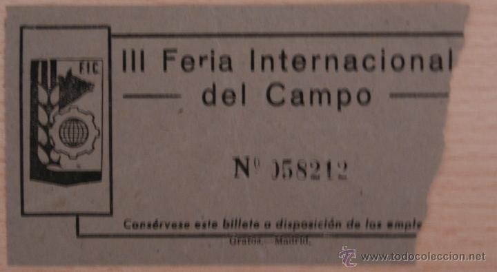 Carteles espect&aacute;culos: Entrada III Feria Internacional del Campo - Foto 1