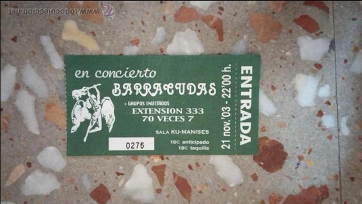 Carteles espect&aacute;culos: Entrada concierto barracudas - Foto 1