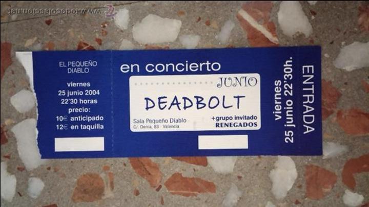Carteles espect&aacute;culos: entrada concierto deadbolt - Foto 1