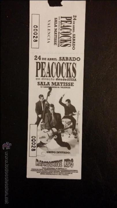 Carteles espect&aacute;culos: Entrada peacocks en directo numeracion baja - Foto 1