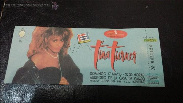 Carteles espect&aacute;culos: Entrada concierto Tina turner - Foto 1