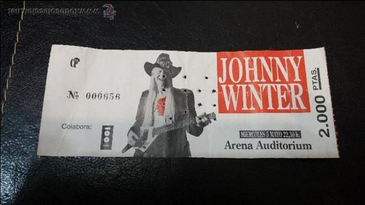 Carteles espect&aacute;culos: Entrada.concierto Johnny Winter - Foto 1