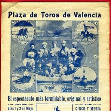 Carteles Espectáculos: CARTEL ESPECTACULO VALENCIA 1927 , COSACOS DJIGUITES, JINETES RUSOS ECUESTRE , ORIGINAL, M329. Lote 366411931