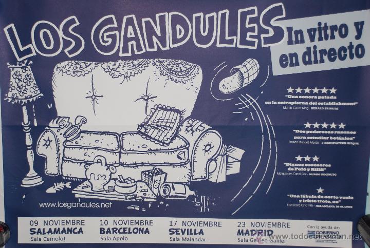Carteles espect&aacute;culos: LOS GANDULES CARTEL 70X100 APROX. - Foto 1
