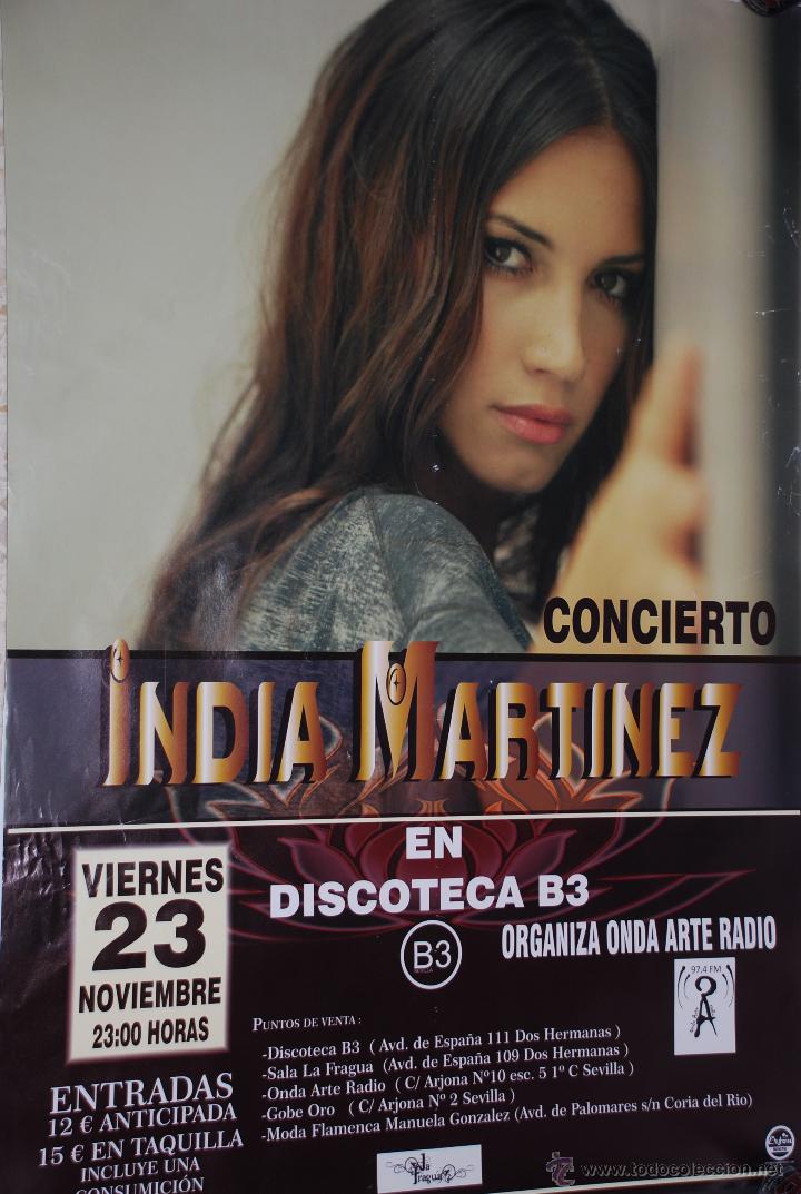 Carteles espect&aacute;culos: INDIA MARTINEZ CARTEL 70X100CM. APROX. - Foto 1