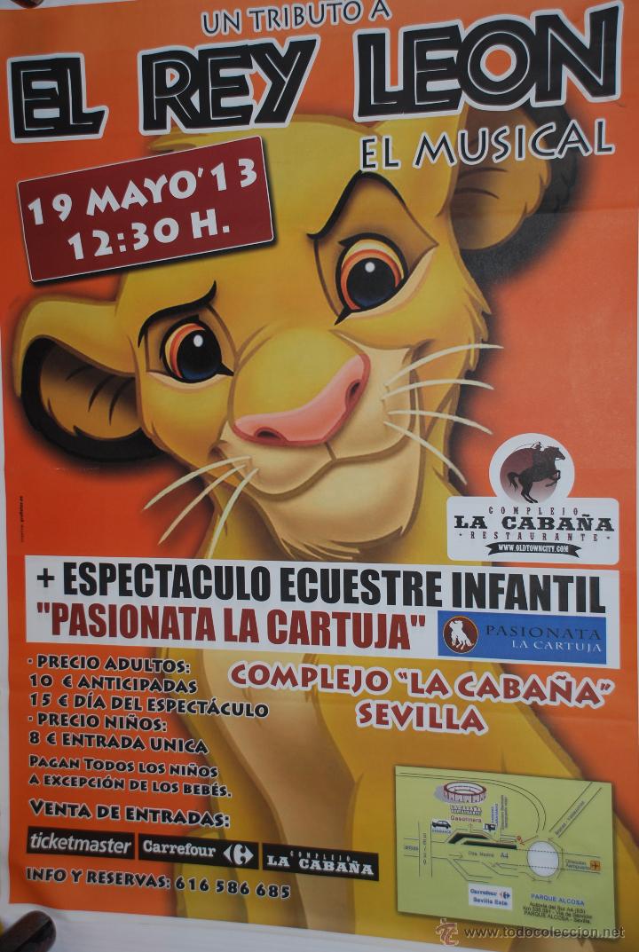 Carteles espect&aacute;culos: EL REY LEON CARTEL 70X100CM. APROX. - Foto 1