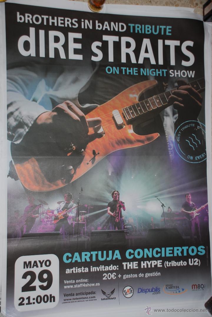 Carteles espect&aacute;culos: DIRE STRAITS TRIBUTO CARTEL 100X140CM APROX. - Foto 1