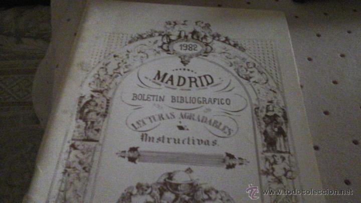 Carteles espect&aacute;culos: BOLET&Iacute;N BIBLIOGRAFICO SOBRE MADRID - Foto 1