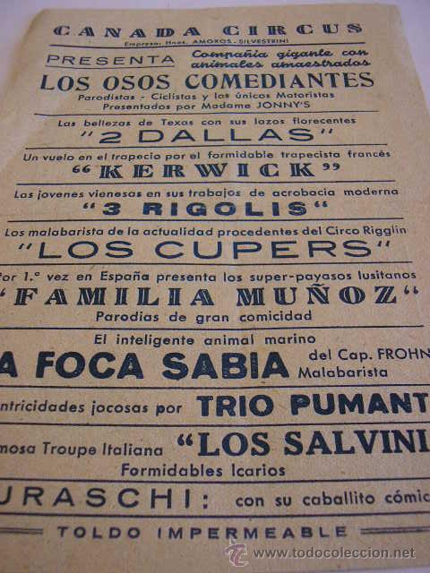 Carteles espect&aacute;culos: FOLLETO DE CANADA CIRCUS - Foto 3