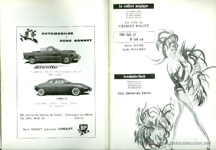 Carteles espect&aacute;culos: PROGRAMA DEL CASINO DE PAR&Iacute;S: AVEC FR&Eacute;NESIES  1964 - Foto 3