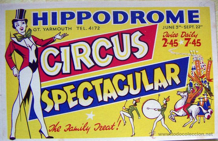 Carteles espect&aacute;culos: PROGRAMA DE CIRCO - CIRCUS SPECTACULAR - Foto 1