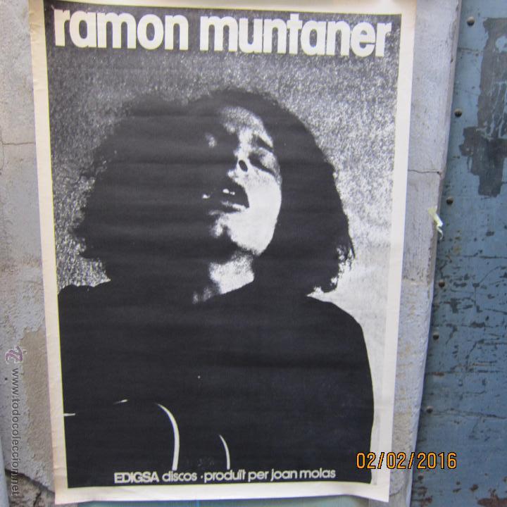 Carteles espect&aacute;culos: RAMON MUNTANER, CANTAUTOR, EDIGSA DISCOS ,1975 - Foto 1