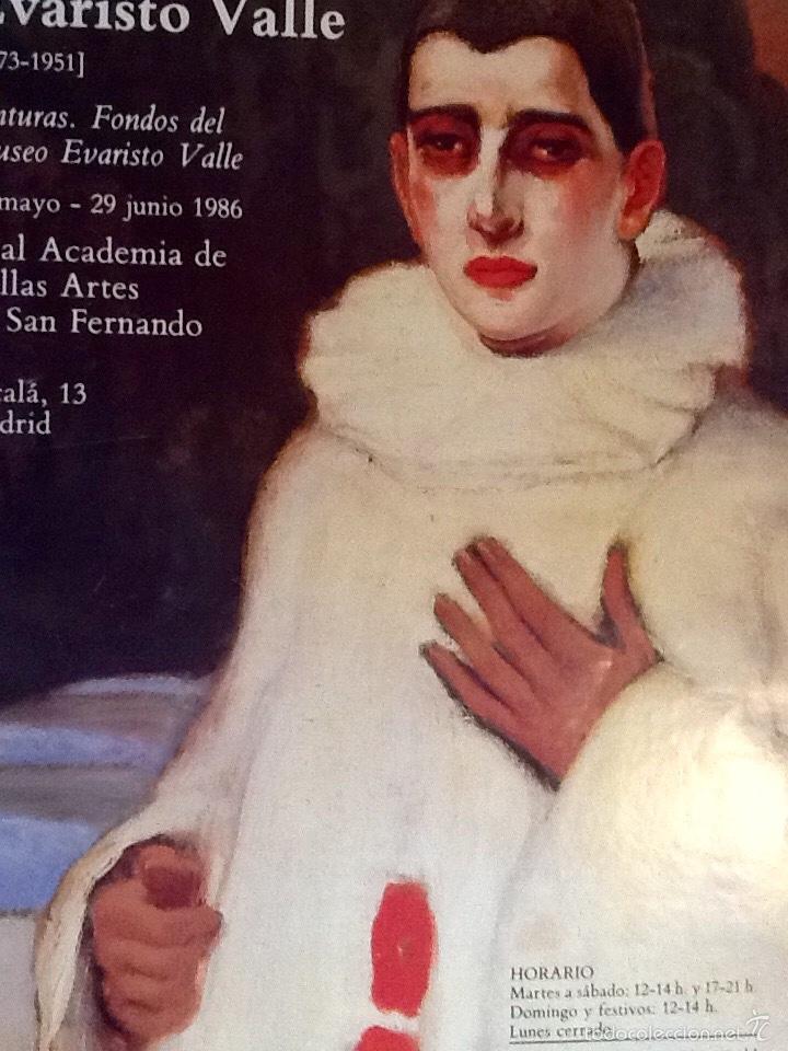Carteles espect&aacute;culos: EVARISTO VALLE. EXPOSICION 1986.. ENVIO INCLUIDO. - Foto 2