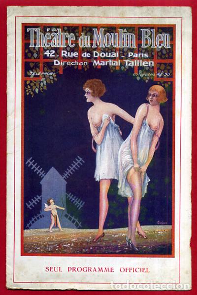 Carteles espect&aacute;culos: PROGRAMA TEATRO, MOULIN BLEU , PARIS , REVISTA , ORIGINAL , PT1 - Foto 1