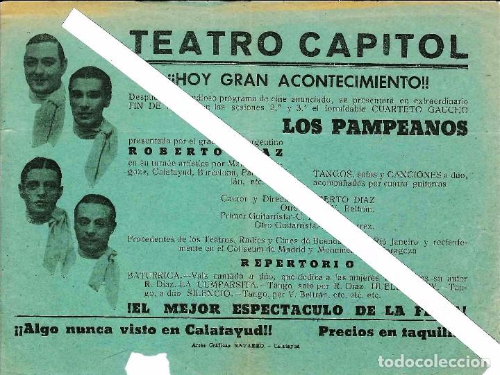 Carteles espect&aacute;culos: CALTEL TEATRO CAPITOL DE CALATAYUD - Foto 1