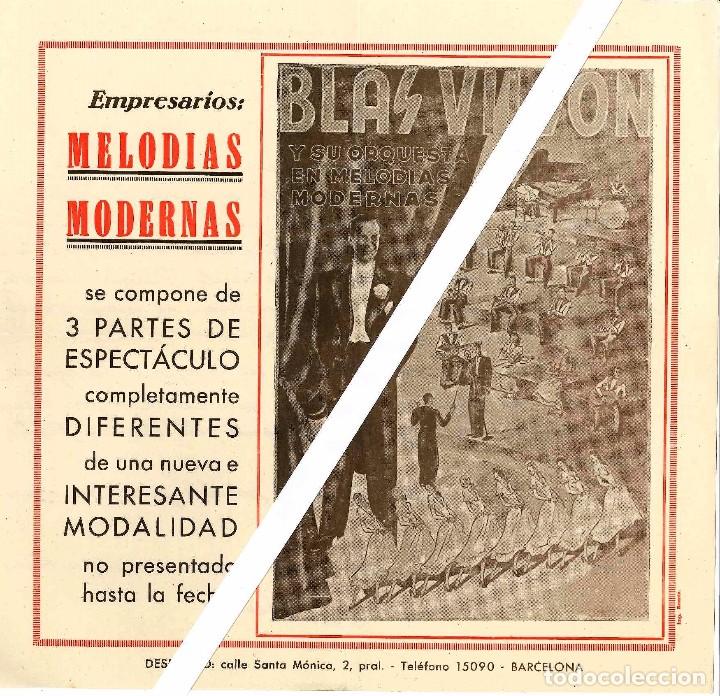 Carteles espect&aacute;culos: CARTEL BLAS VILSON Y SU ORQUESTA - Foto 1