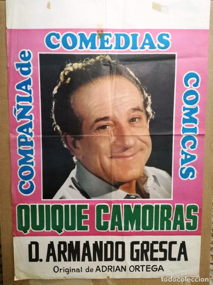 Carteles espect&aacute;culos: QUIQUE CAMOIRAS.D.ARMANDO GRESCA,COMPA&Ntilde;IA DE COMEDIAS. - Foto 1