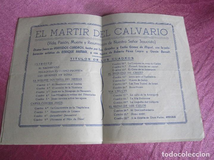 Carteles Espectáculos: EL MARTIR DEL CALVARIO COMPAÑIA RAMBAL PROGRAMA DE TEATRO DOBLE C16 - Foto 4 - 117046327