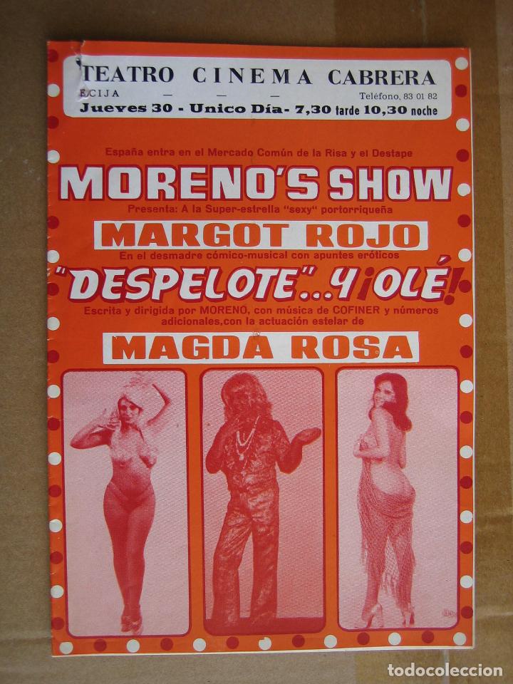 Carteles espect&aacute;culos: Antiguo programa teatro cinema Cabrera. Ecija 197 - Foto 1