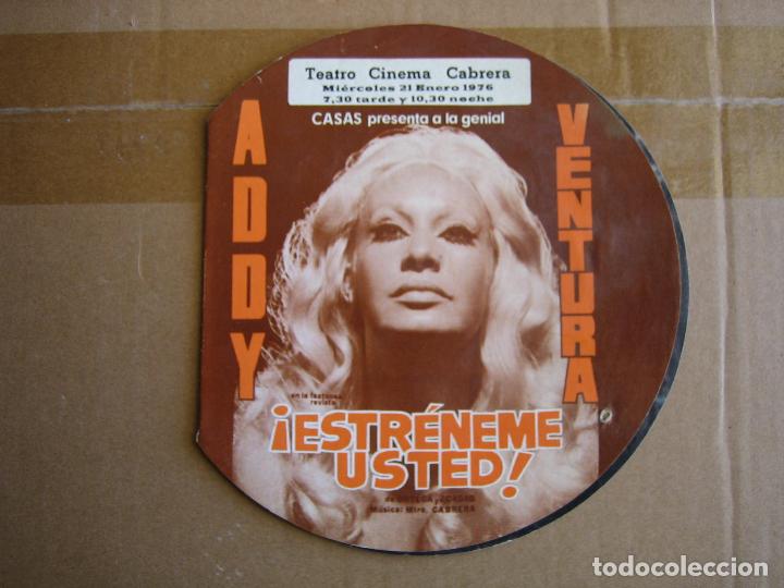 Carteles espect&aacute;culos: Antiguo programa teatro cinema Cabrera. Ecija 1976. Anda Ventura - Foto 1